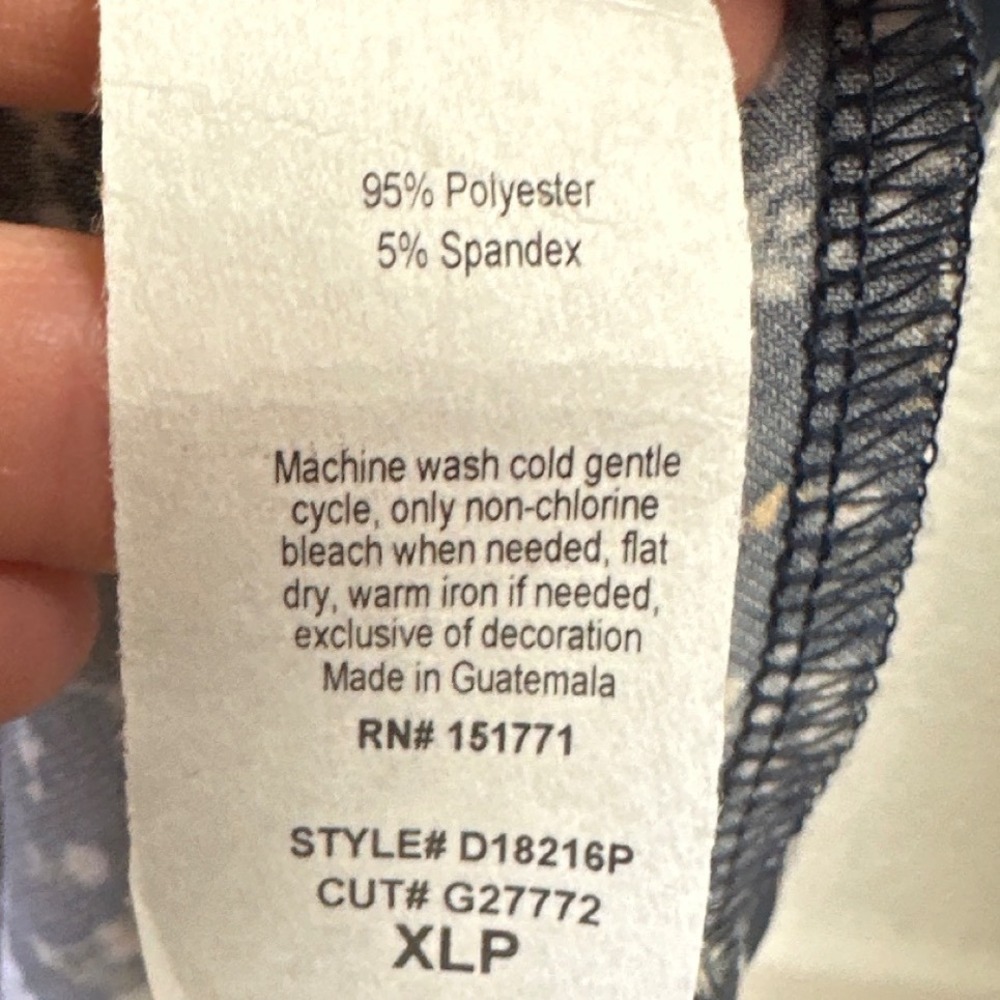 Muse Petite Navy Blue Floral Wrap Midi Dress Ruffle Hem XLP D18216P NEW - Picture 6 of 7